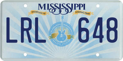 MS license plate LRL648
