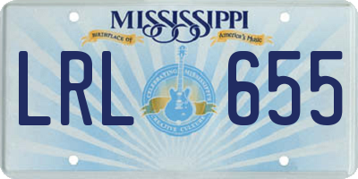 MS license plate LRL655