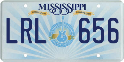 MS license plate LRL656