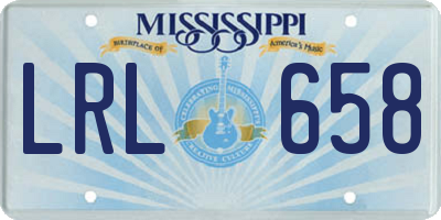 MS license plate LRL658