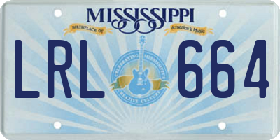MS license plate LRL664
