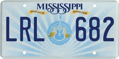 MS license plate LRL682