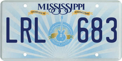 MS license plate LRL683