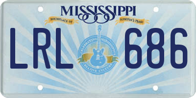 MS license plate LRL686