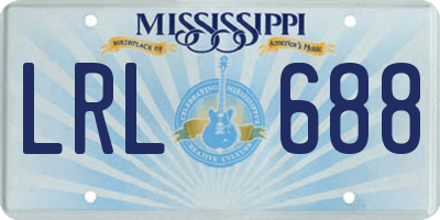 MS license plate LRL688