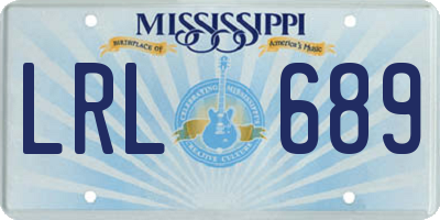 MS license plate LRL689