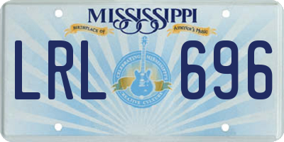 MS license plate LRL696