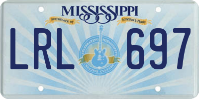 MS license plate LRL697
