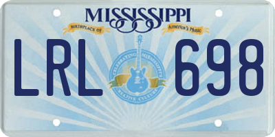 MS license plate LRL698