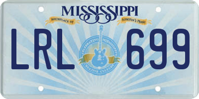 MS license plate LRL699