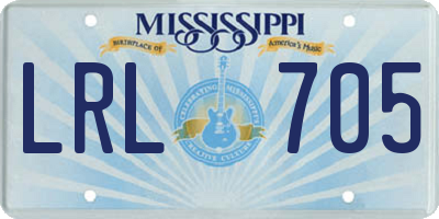 MS license plate LRL705