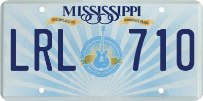 MS license plate LRL710