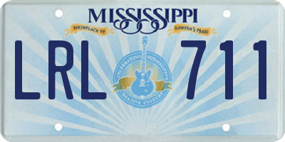 MS license plate LRL711