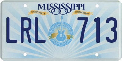 MS license plate LRL713