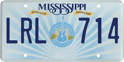 MS license plate LRL714