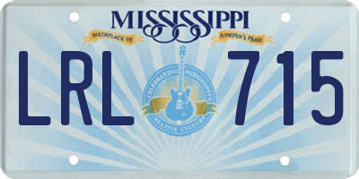 MS license plate LRL715
