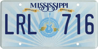 MS license plate LRL716