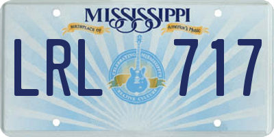 MS license plate LRL717