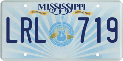 MS license plate LRL719