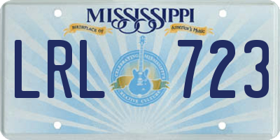 MS license plate LRL723