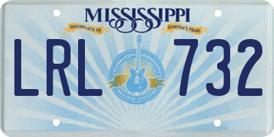 MS license plate LRL732