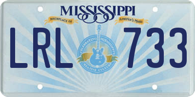 MS license plate LRL733