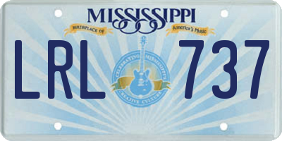 MS license plate LRL737
