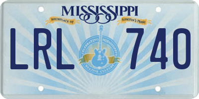 MS license plate LRL740