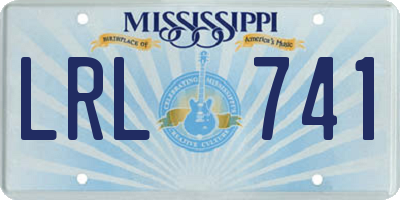 MS license plate LRL741