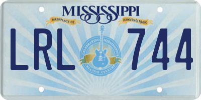 MS license plate LRL744