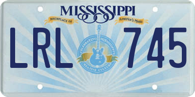 MS license plate LRL745
