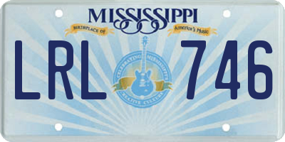 MS license plate LRL746