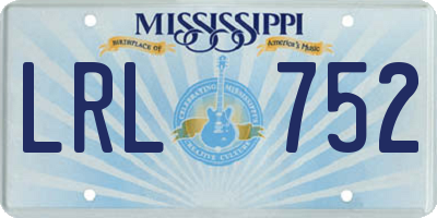 MS license plate LRL752
