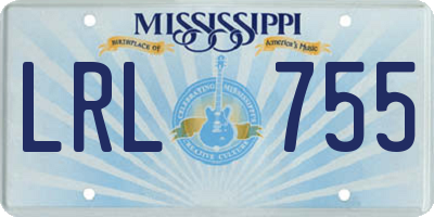 MS license plate LRL755