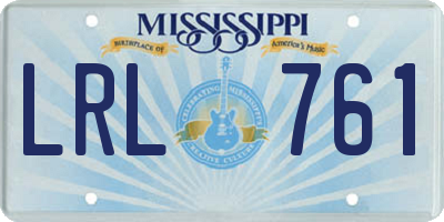 MS license plate LRL761