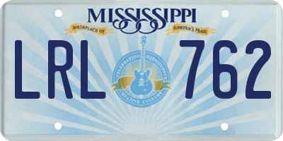 MS license plate LRL762
