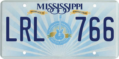 MS license plate LRL766