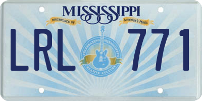 MS license plate LRL771