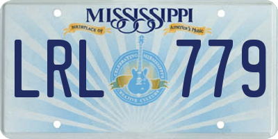 MS license plate LRL779