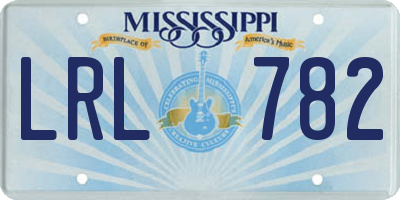 MS license plate LRL782