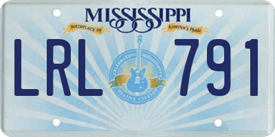 MS license plate LRL791