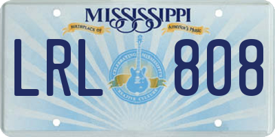 MS license plate LRL808