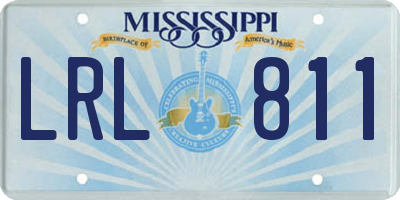 MS license plate LRL811