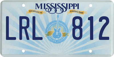MS license plate LRL812