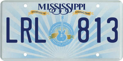MS license plate LRL813