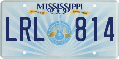 MS license plate LRL814