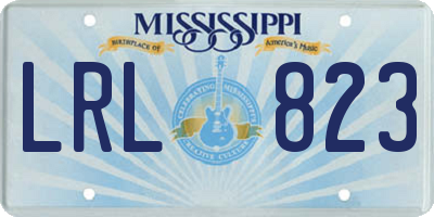 MS license plate LRL823