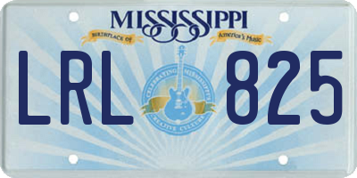 MS license plate LRL825