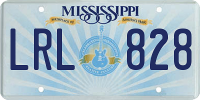 MS license plate LRL828