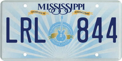 MS license plate LRL844